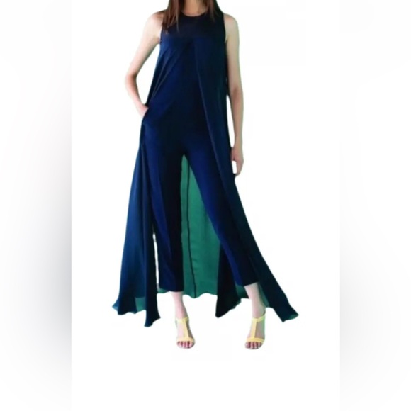 Trina Turk formal Navy jumpsuit - Picture 1 of 6